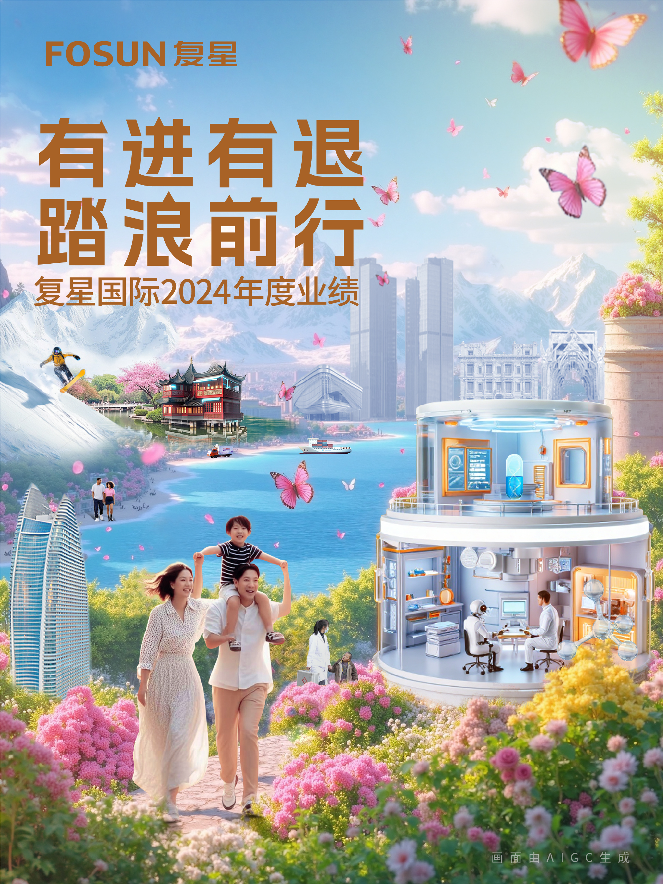 复星国际宣布2024年业绩：总收入人民币1921.4亿元，，，，，，，工业运营利润人民币49亿元，，，，，，，整体谋划面稳健